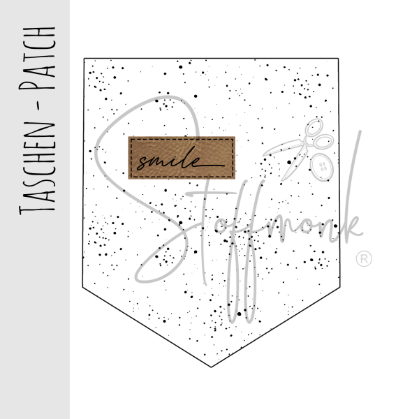 Taschen Patch - Konfetti Weiß - "smile"